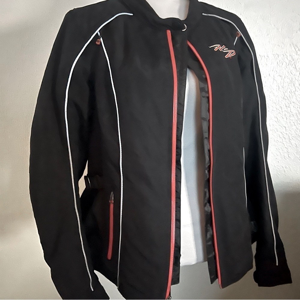 Harley Davidson RCS FUNCTIONAL Shell Jacket Women's Size Large Black Reflective - Picture 4 of 14